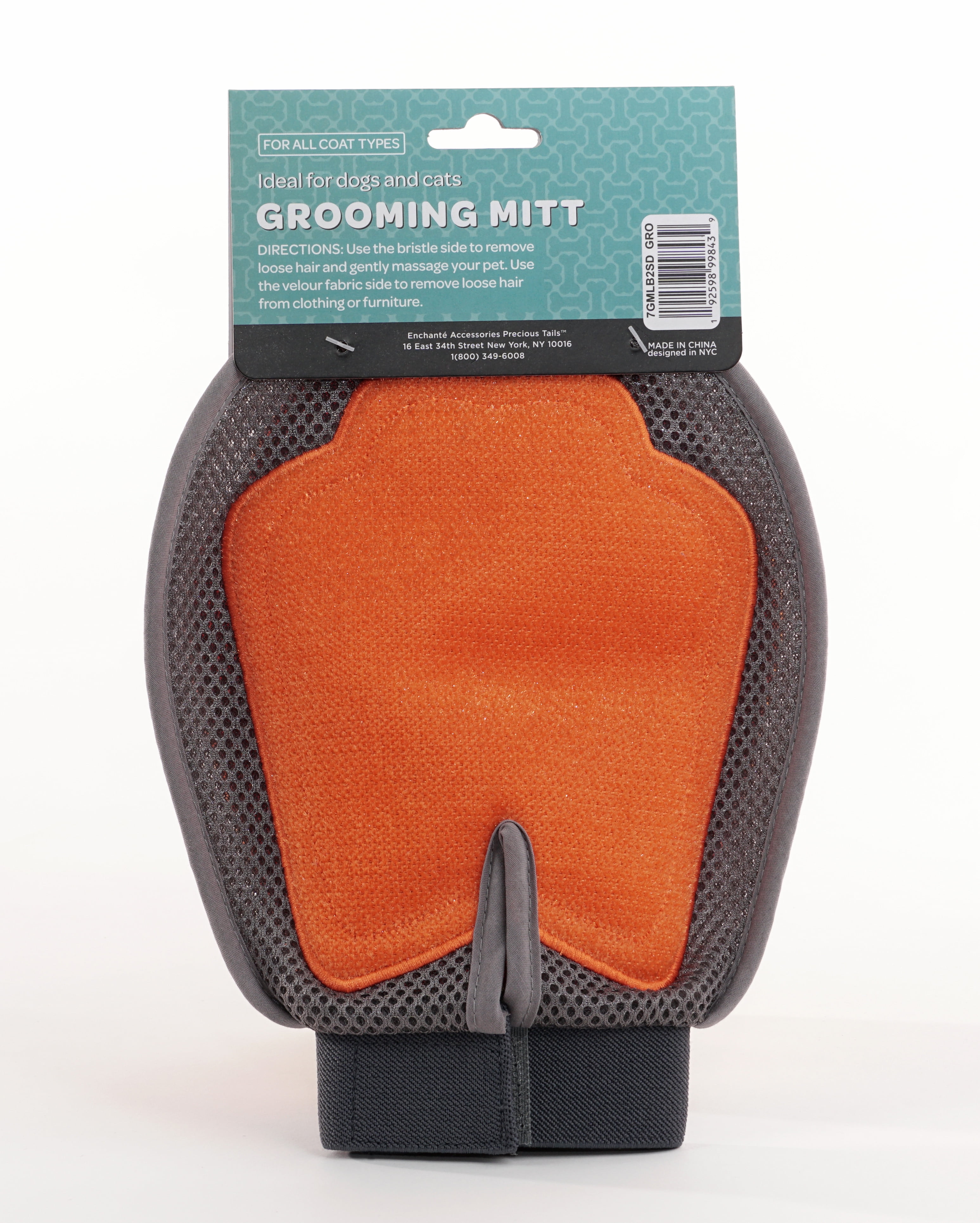 Precious Tails Multi-Purpose 2-in-1 Pet Grooming & Lint Removal Mitt - Gentle on Fur, Effective Hair & Lint Remover for Dogs, Cats, and Home Use