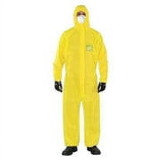 Microchem Hooded Coveralls,3XL,Yellow,PE,PK25 YY23-B-92-111-07