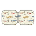 thumbnail image 7 of Naloa Striped Vintage Planes 2 Piece Foldable Car Sun Shades, Car Windshield Sunshade, Front Window Sunshade for Car, Truck, SUV - Medium, 7 of 7
