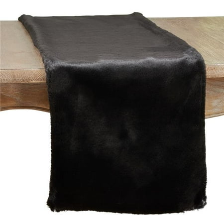 

Saro Lifestyle 1798.BK1472B 14 x 72 in. Faux Fur Rabbit Table Runner Black