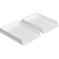 thumbnail image 1 of Plastic Organizer Set Of 2 White Letter Trays, 1 of 5