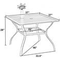 thumbnail image 4 of Sophia & William Outdoor Metal Square Dining Table for 6 Chairs, 4 of 5