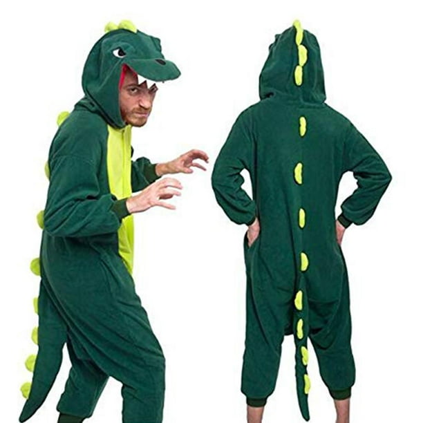Dinosaurio en forma de franela Halloween Cosplay mono mujeres hombres sudaderas con capucha pijamas