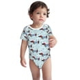 thumbnail image 3 of Daiia Dachshund Dog Puppy Printed Unisex-Baby Short Sleeve Onesies Bodysuits Baby Climbing Clothes Soft and Comfortable Romper with Expandable Shoulder Design-2 Years, 3 of 8