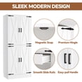 thumbnail image 4 of Homieasy 71'' Tall Farmhouse Pantry Cabinet with Drawer, 4-Door Pantry with Adjustable Shelves for Dining, Kitchen, White, 4 of 9