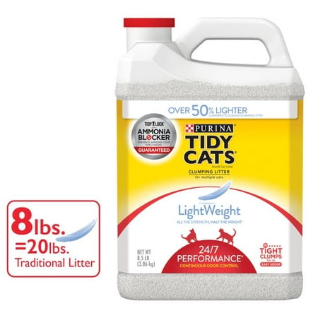 Lightweight Cat (Tidy Cats LightWeight 24/7 Performance for Multiple Cats Clumping Dust Free Cat Litter - 8.5 lb.)