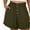 Army Green, variant on BLVB Womens Shorts Comfy Summer Elastic High Waist Casual Beach Lounge Shorts for Women Trendy with Pockets