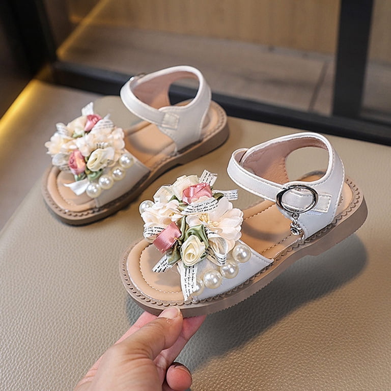 cute dress sandals KVPLBQFD Toddler Summer Pearls Glitter Sandals for Kids Girls Open Toe Non Slip Shoes Tween Soft Rubber Sole Summer Walking Shoes Blue Needs No Label Black dress with Size:(FR)42 beach days YGroup_back-in-time-long-sleeve-mini-dress