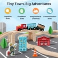 thumbnail image 5 of HELLOTINY Wooden Train Set for Toddlers, 36 Pcs with Wooden Tracks, Compatible with Major Brands, Train Toy for Kids Ages 3-5, 5 of 8