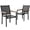 Black, variant on LIFERUN Patio Chairs Set of 4, Stackable Aluminum Dining Chair with Textilene Fabric & WPC Handrail, All Weather Outdoor Chair for Poolside, Balcony, Terrace & Restaurants, Grey