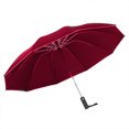 thumbnail image 1 of Summer Savings Clearance! EINCcm Compact Umbrella Compact Travel Umbrella Windproof Waterproof Stick Umbrella UV Protection Golf Umbrella 10 Rib Steel Umbrella Stand, Red, 1 of 8