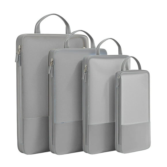 YIMWNYI 4-Piece Travel Compression Packing Cubes Set, Space-Saving Organizers for Luggage, Lightweight Mesh Storage Bags for Efficient Packing, Reduces Wrinkles and Overpacking