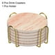 thumbnail image 3 of Bebida Portavasos con Soporte, 6uds 4 - Corcho Base Posavasos para Bebidas, Arenisca Estilo para Tipos de Tazas, Hogar Decoración, Madera Mesa (Naranja), 3 of 6