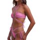 thumbnail image 4 of TaTaai Women's Diamond Trim Two Piece Swimsuit, Patchwork Bikini Set with Adjustable Ties, Fashion Beach Attire for Vacation, Summer Holiday and Poolside Gift, 4 of 4