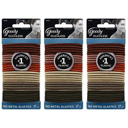 goody thick hair earthtone ouchless elastics ounce pack