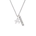 thumbnail image 2 of Delight Jewelry Three Lucky 7s Silvertone Always My Sister Bar Charm Necklace, 23", 2 of 4