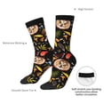 thumbnail image 2 of Yiaed Owl And Leaves Print Great elasticity Crew Socks Sports socks for Men and Women, 2 of 5