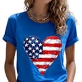 thumbnail image 4 of Levmjia Womens Top Printed Patriotic T Shirt 250th Anniversary Graphic Short Sleeve V Neck Casual Soft Breathable Polyester Blouse For Summer, 4 of 5
