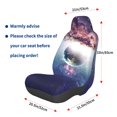 thumbnail image 3 of Balery Planets Stars And Galaxies Pattern Car Seat Cover - Soft & Breathable Front Premium Covers with Non-Slip Protector Fits Most Automotive, Vans, SUVs, Trucks - 1 Unit, 3 of 5