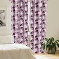 thumbnail image 2 of Ambesonne Japanese Window Curtains, Sakura Blossom Pattern, Each 28" W x 84" L, Pale Pink Plum, 2 of 4