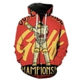 thumbnail image 2 of Sudadera con capucha y cremallera con estampado 3D de astronauta de dibujos animados creativos para hombres y mujeres, sudaderas, tops, sudaderas con capucha de gran tamaño para niños, 2 of 4