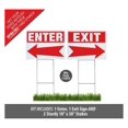 Enter Exit Arrow Yard Signs with Stake - 18x24 Double Sided Outdoor ...