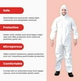 thumbnail image 6 of Ever Ready First Aid Disposable Microporous Coated Coverall Suit with Elastic Wrists, Elastic Ankles, Elastic Waist And Hood - XL, 6 of 6