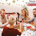 thumbnail image 6 of ZACOO Table Cover 60" Round Christmas Decor Tree Reindeer Snowflake Pattern Tablecloth Waterproof Table Cloth for Kitchen Dinning Room Decoration, White, 6 of 6
