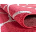 thumbnail image 5 of Unique Loom 3146780 2 x 13 ft. Rounded Trellis Frieze Runner Rug, Rasberry, 5 of 5