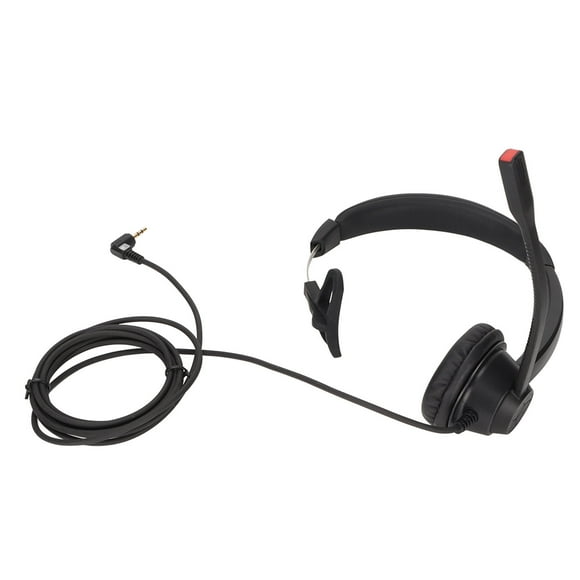 2.5mm Telephone Headset Noise Reduction Unilateral Elbow Plug Customer Service Earphone with Mic for VOIP Phone Landline