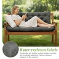 thumbnail image 4 of Eurhowing Outdoor Bench Cushion Waterproof, 60"x40"x4" Thick Patio Swing Chair Cushions with Ties, All-Weather High Density Foam Seat Pad for Porch Garden Furniture, Gray, 4 of 11