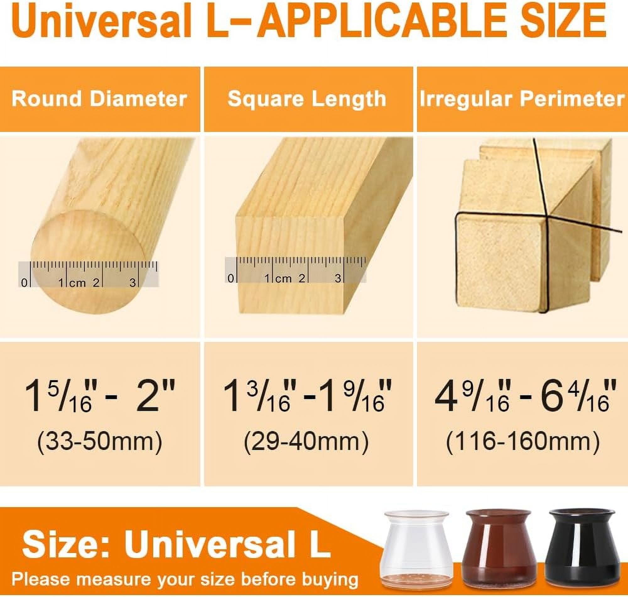 32 count  Chair  Floor Protectors for Hardwood Floors  Covers to Protect  Tile Floors  Felt Pads Furniture  Caps Reduce Noise (Fit:1.3"-2")