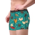 thumbnail image 2 of Fuzoiu Cute Hens And Rooster Print Men's Ultra Breathable Underwear,No Riding Up Boxer Briefs with ComfortFlexible Waistband-XX-Large, 2 of 5