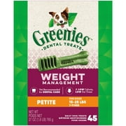 Greenies Weight Management Dental Treats for Dogs, 27 oz Box, Shelf-Stable