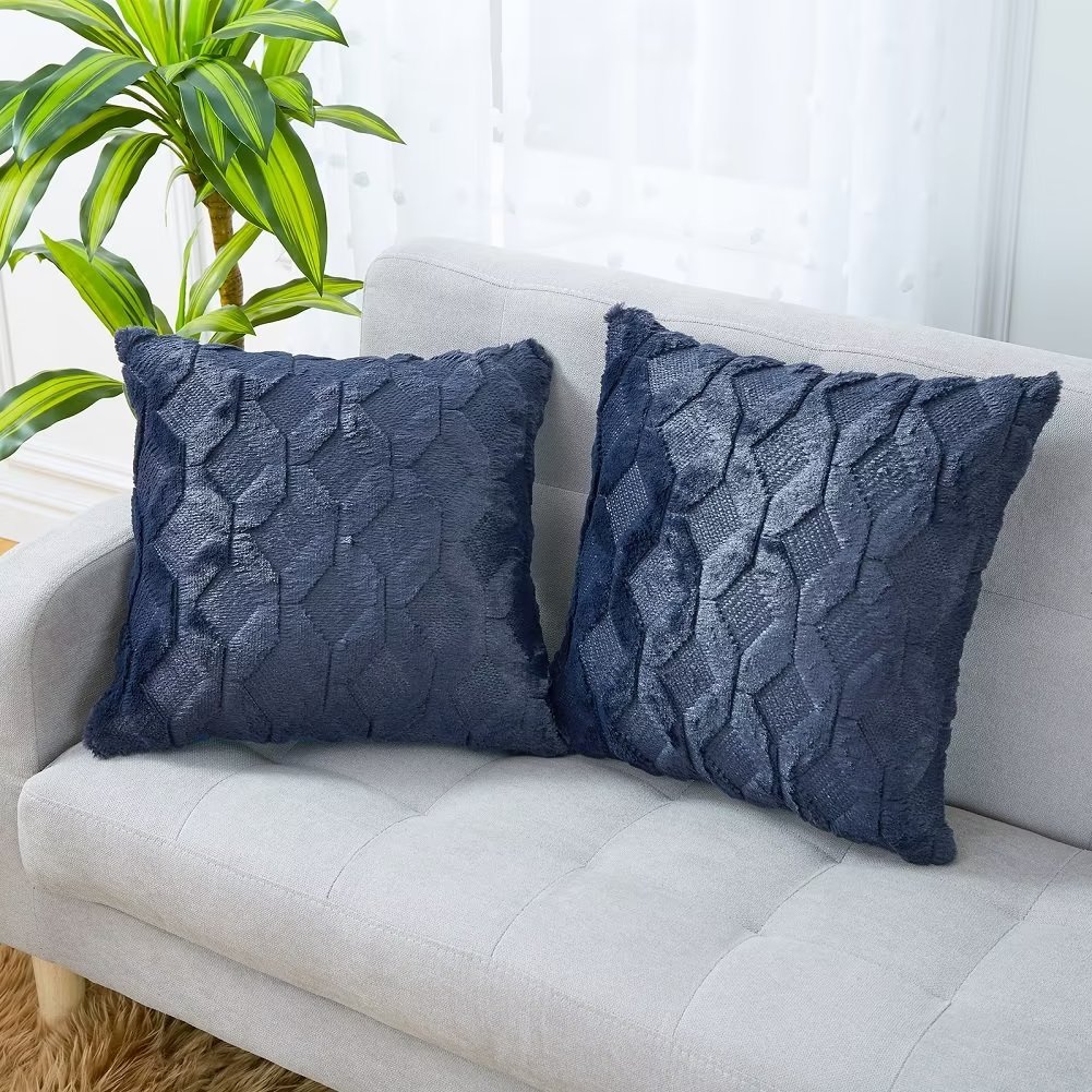 Luxury Soft Plush Velvet Throw Pillow Cover, 2Pack Decorative Pillow