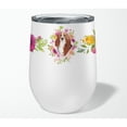 thumbnail image 4 of Carolines Treasures CK4266TBL12 Basset Hound Pink Flowers Stainless Steel 12 oz Stemless Wine Glass 12 oz multicolor, 4 of 4