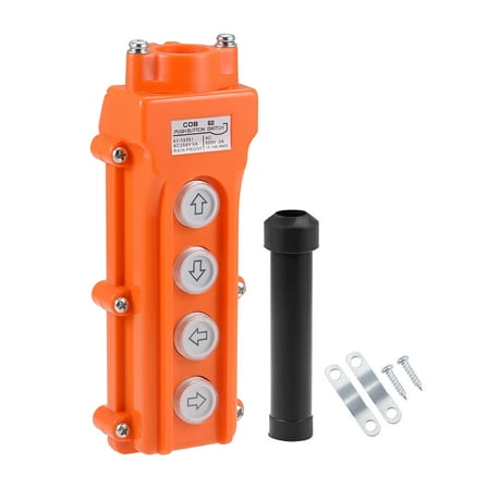 Hoist Crane Pendant Control Station Push Button Switch 4 Ways 2 pcs