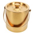 thumbnail image 4 of Raindrops Golden Stainless Steel Ice Cube Bucket for Storage Suitable for Home and Various Occasions 7.5 x 11.2 inches, 4 of 8