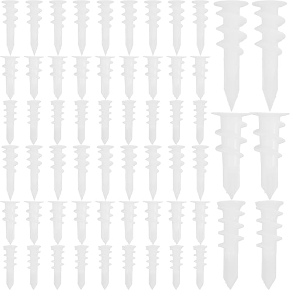 WRISTBIQUE 300Pcs Plastic Drywall Anchors White Heavy Duty Screw in Expansion Anchors for Walls