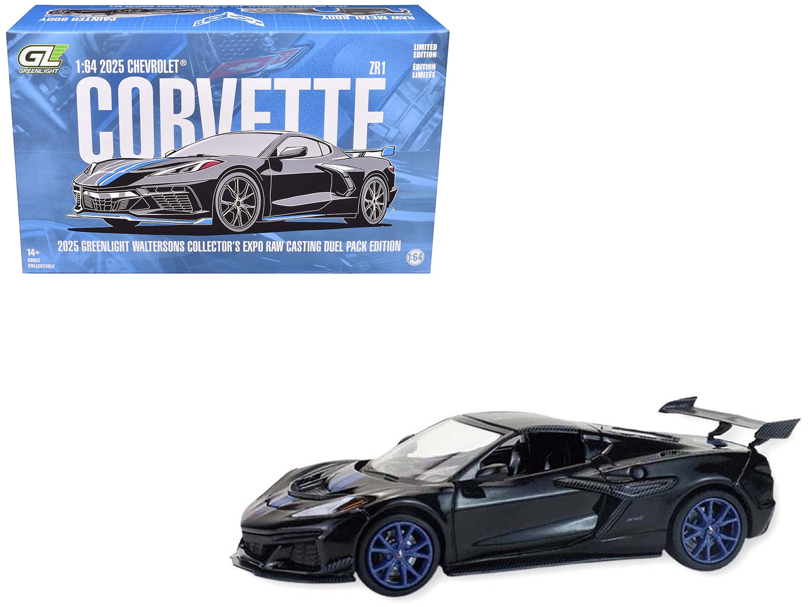 2025 Chevrolet Corvette C8 ZR1 Black with Blue with Raw Casting