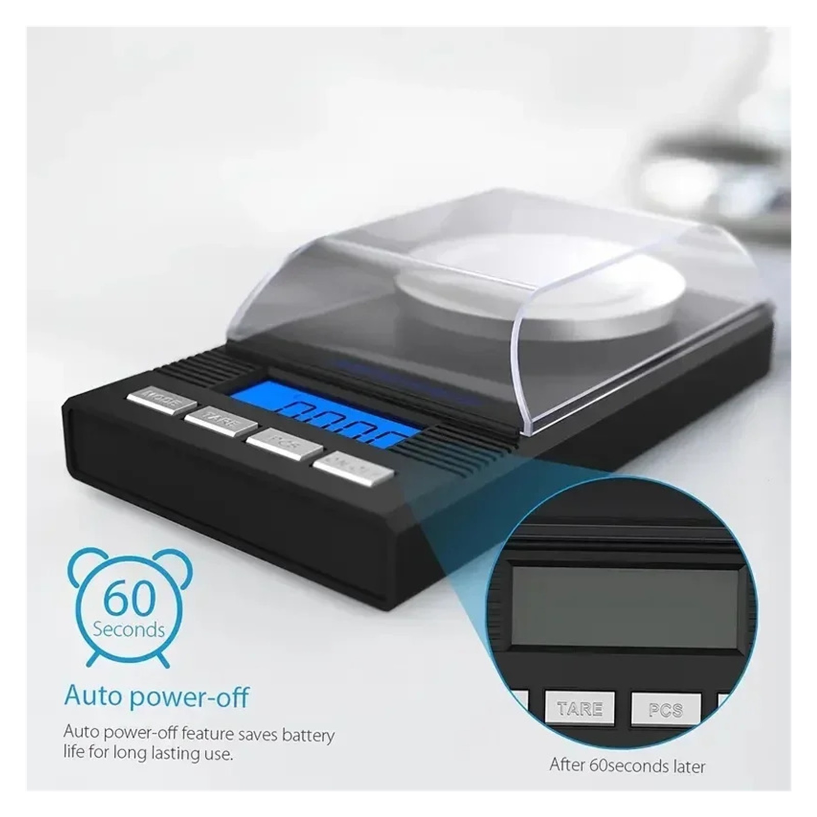 Electronic Digital Scale Portable Mini Balance Precision Pocket Gold Jewelry Carat Scales Milligram