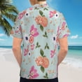 thumbnail image 6 of High Quality Hawaiian Shirts for Men Short Sleeve Aloha Beach Shirt Floral Summer Casual Button Down Shirts Blouses HMKX7E, 6 of 7