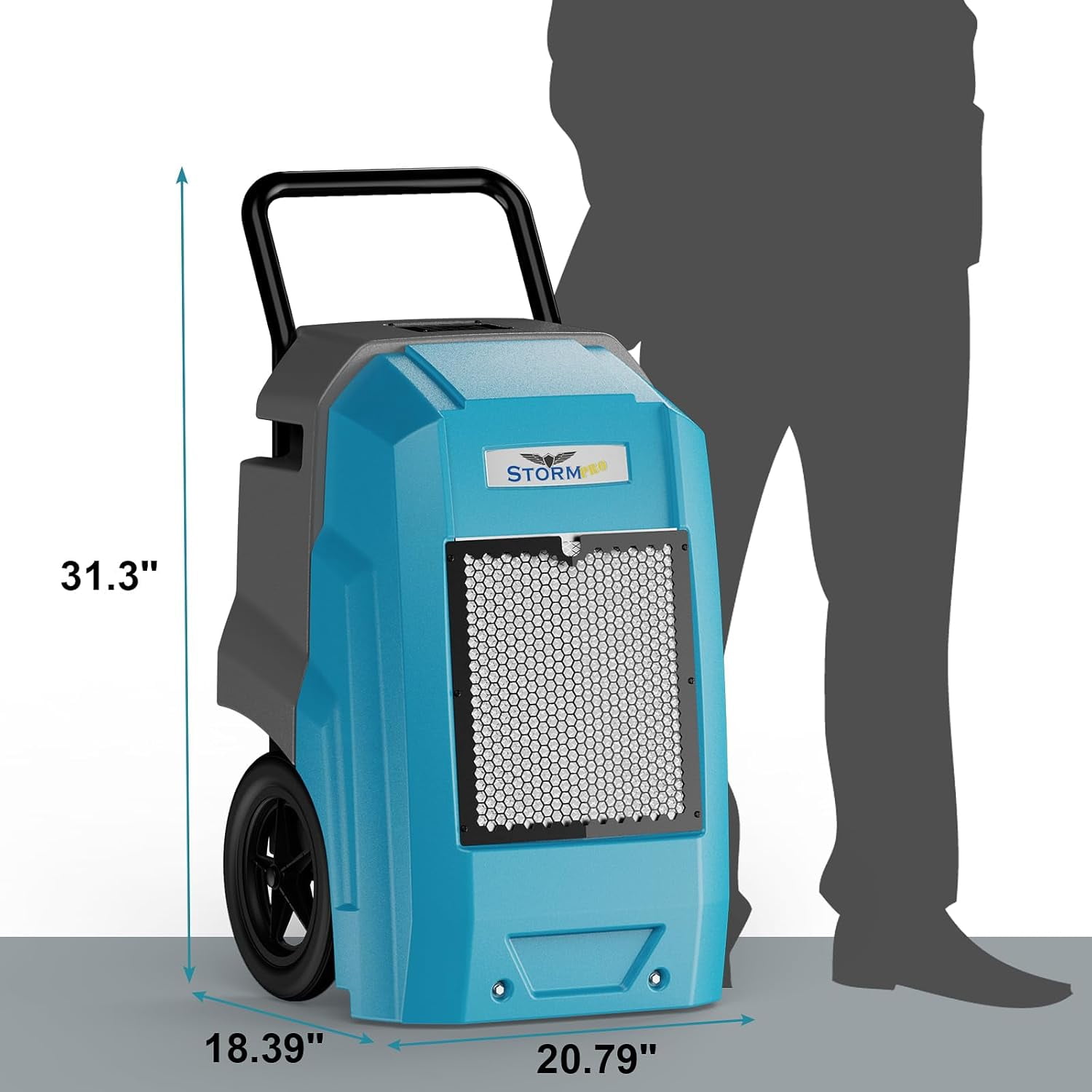 ALORAIR 180 Pints Smart WiFi LGR Commercial Dehumidifier with Pump Drain Hose, 2,300 Sq.Ft Dehumidifier Portable Industrial Dehu with Wheels for Water Damage Restore, Basements, Garages, and Job Site