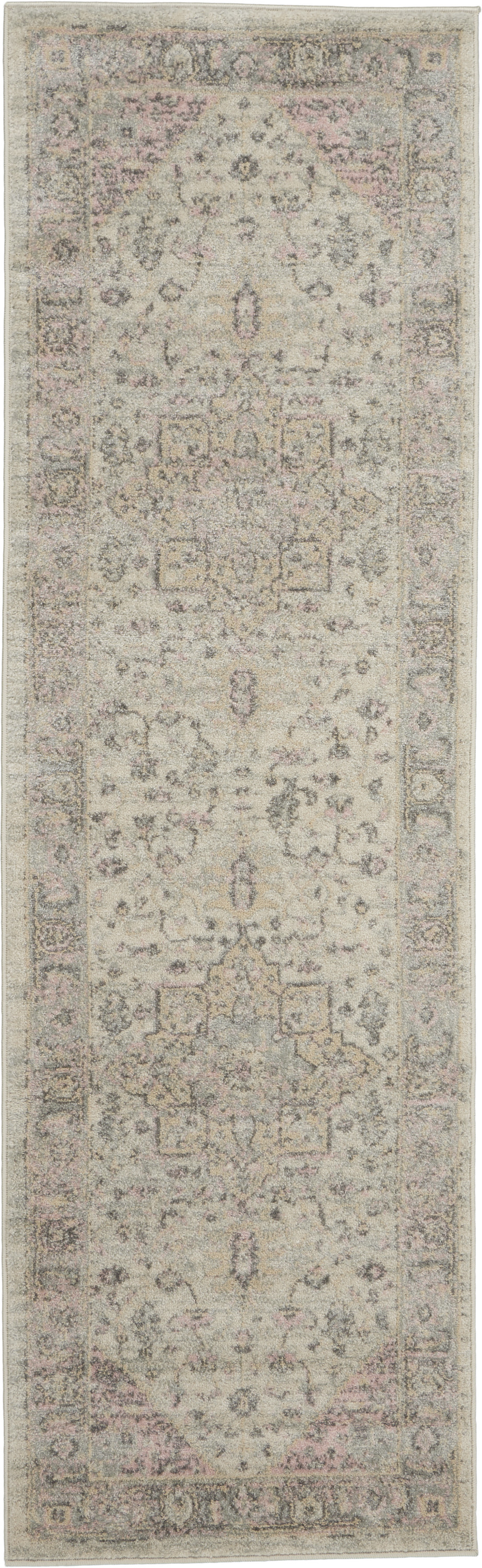 Desert Fields Persian Ivory/Pink 2'3" x 7'3" Area Rug, (2' x 7')