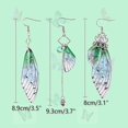 thumbnail image 2 of Pendientes de alas de mariposa Yashi 14 quilates 1 par de pendientes asimétricos con forma de corazón de HADAS, 2 of 5