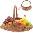 thumbnail image 3 of Wicker Fruit Basket with Handle for Home & Outdoor Parties, 3 of 6