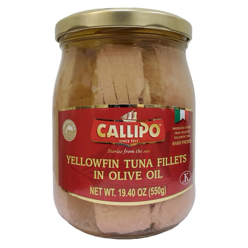 Callipo Yellowfin Tuna Fillets in Olive Oil, 19.4 oz