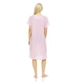 thumbnail image 4 of Lati Fashion Women Nightgowns Short Sleeve Female Nightgowns & Sleepshirts Pink Size X-Large, 4 of 4
