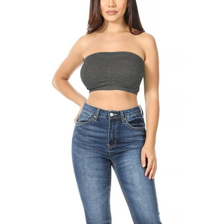 

Women s Basic Stretch Seamless Tube Bra Bandeau Top