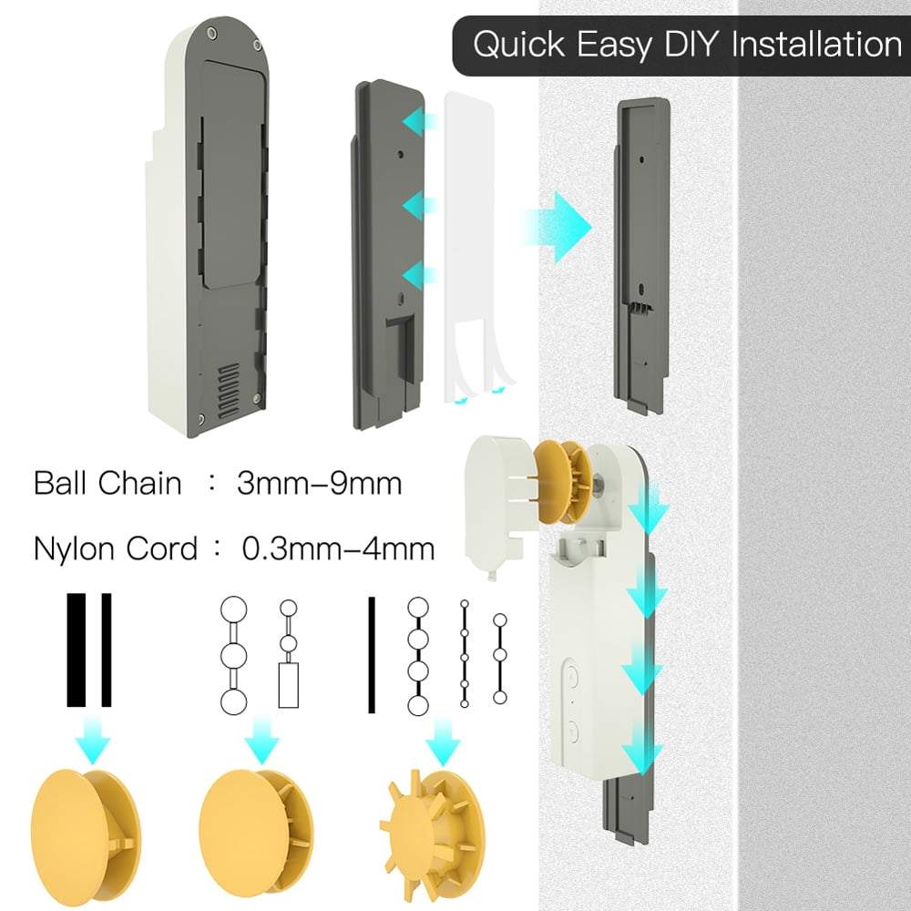 Details about   Diy Smart Chain Roller Shade Blinds Shutter Motor Drive and Solar Panel Curtain 
